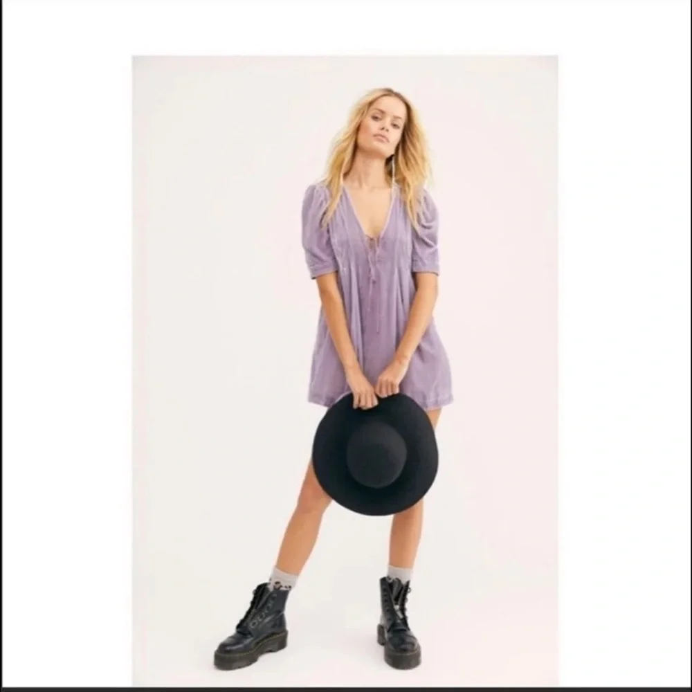 Free People velvet tunic mini dress - Picture 2 of 15